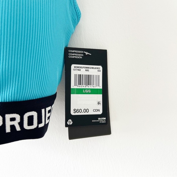 NEW Under Armour Project Rock Crossback Mid Sports Bra Size Large (L) - Picture 8 of 12